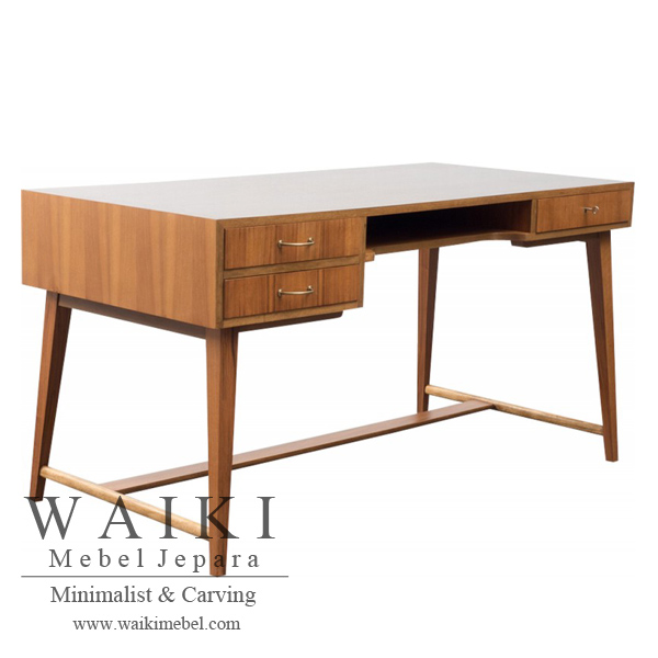 George Desk Meja  Kerja  Minimalis Modern Jati  Waiki 