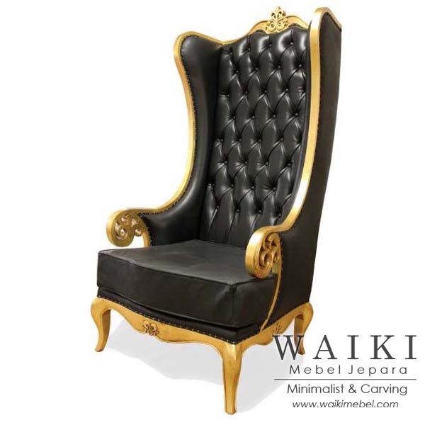 Jual Kursi  Sofa Ukir Classic Wing Chair Gaya Kerajaan  