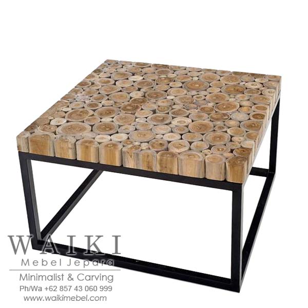  Meja  Rustic Ranting Pohon Coffee Table Furniture Metal 