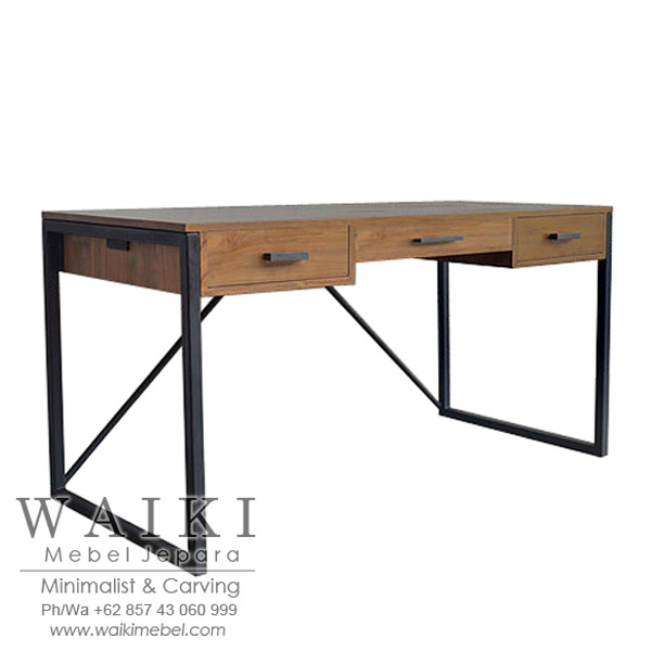  Meja  Kerja Kayu  Besi  Rustic Industrial Metal Furniture 