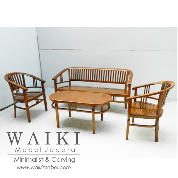  Set  Kursi  Tamu  Batavia Jati Minimalis  Teak Contemporary 