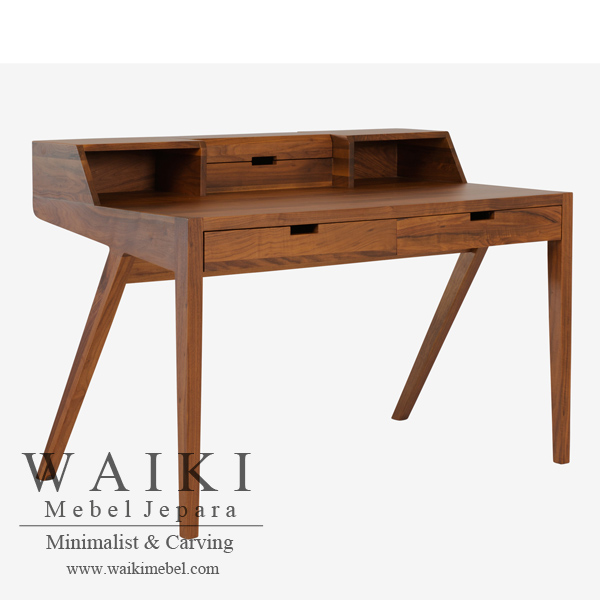 Tecian Desk Meja  Kerja  Kayu Jati Model Scandinavian 